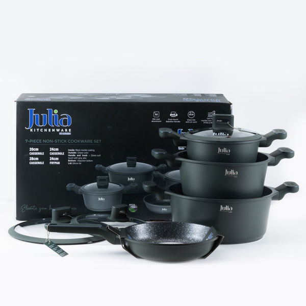 ELITE-PRO COOKWARE SET 7 PIECES-GREEN