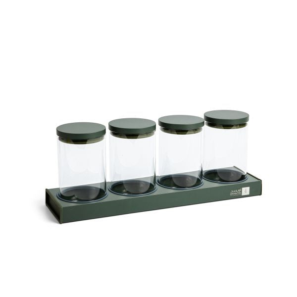 Luxury Canister Set 5Pcs From Majlis - Green