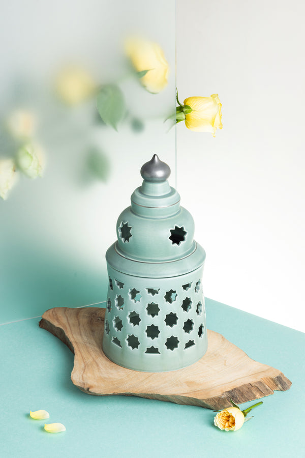 شمعدان الكتروني حجم كبير من روزيت - ازرق
