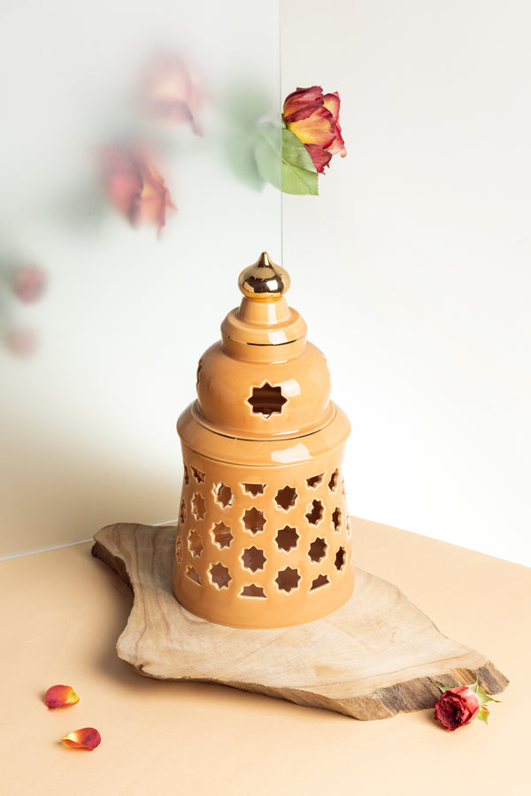 شمعدان الكتروني حجم كبير من روزيت - برتقالي
