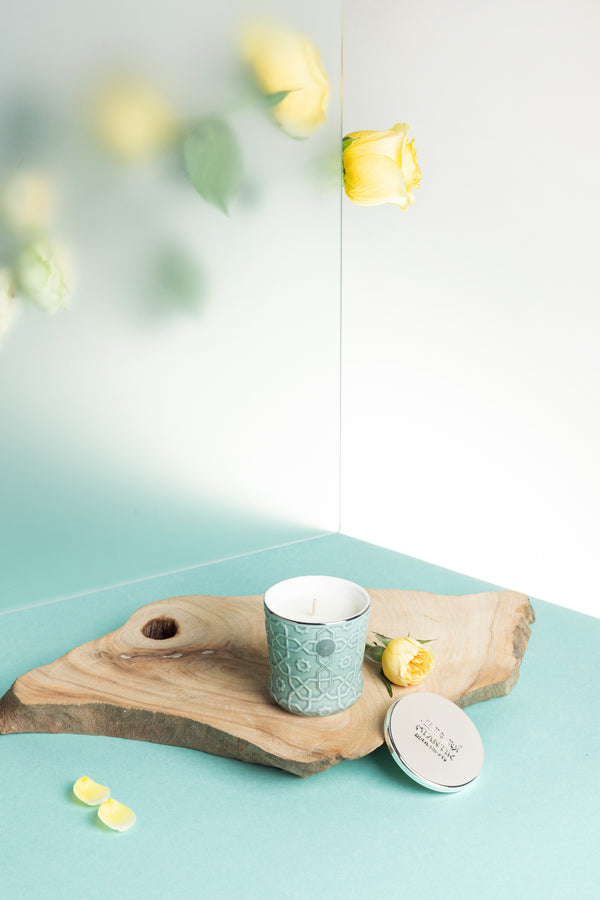 شمعدان عطري حجم صغير من روزيت - ازرق
