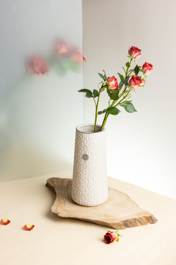 فازة زهور حجم صغير من روزيت - بيج
