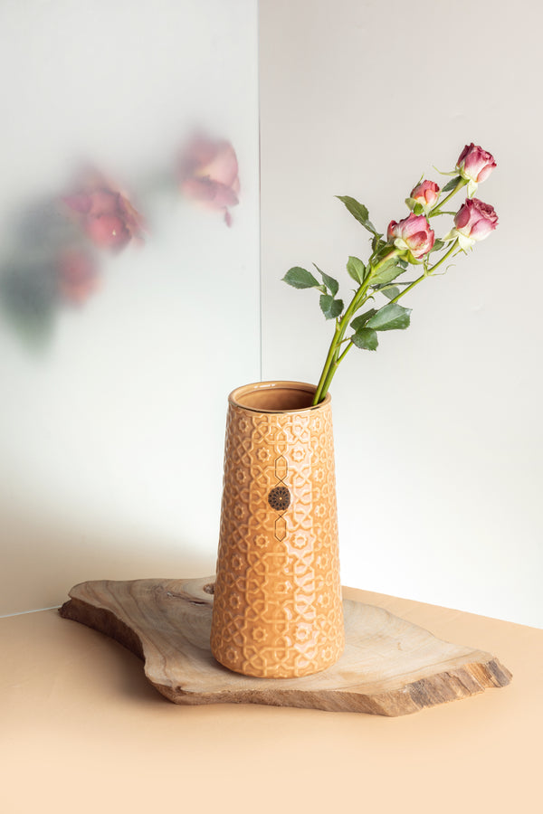 فازة زهور حجم صغير من روزيت - برتقالي
