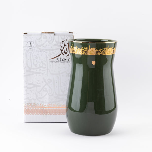 Large Flower Vase From öAther - Olive + Gold