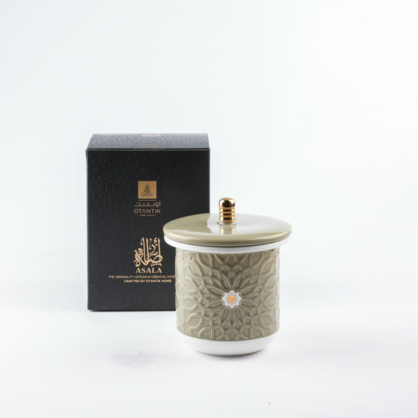 Small Scented Candle From Asalah - Olive + Gold