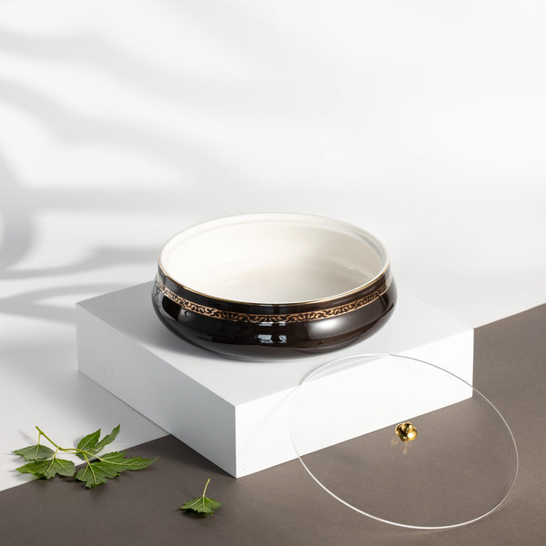 تمرية حجم كبير  من نقش- أسود و ذهبي