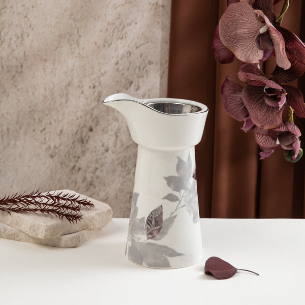 مبخرة بورسلان  من ماريسيلا  - رمادي وفضي