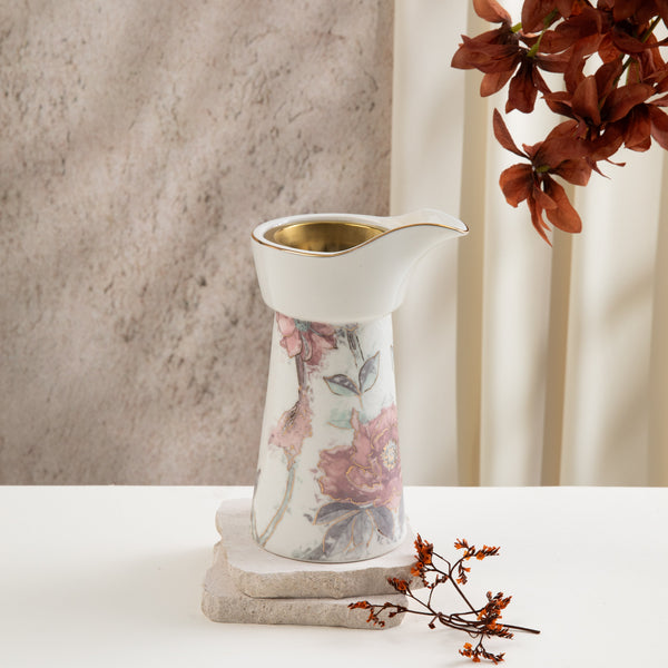 مبخرة بورسلان من خزامة  -  أحمر و ذهبي