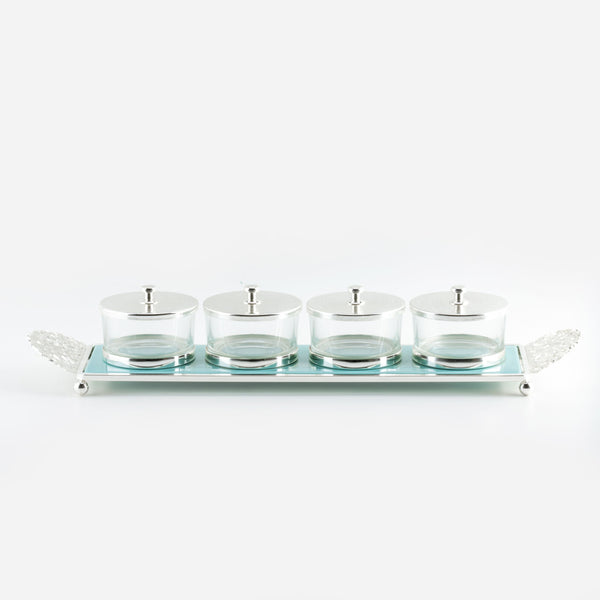 Nuts Serving Set 4 Bowls - Blue