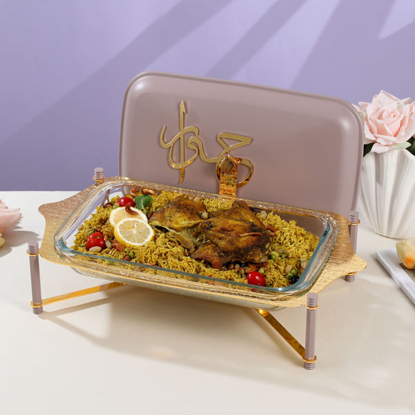 Stainless Steel Buffet - L From Jiwar -  Purple + Gold