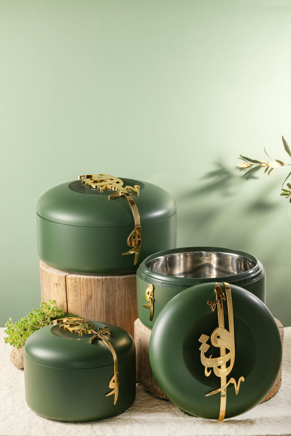 Food Warmer Set From Liqaa -  Olive + Gold