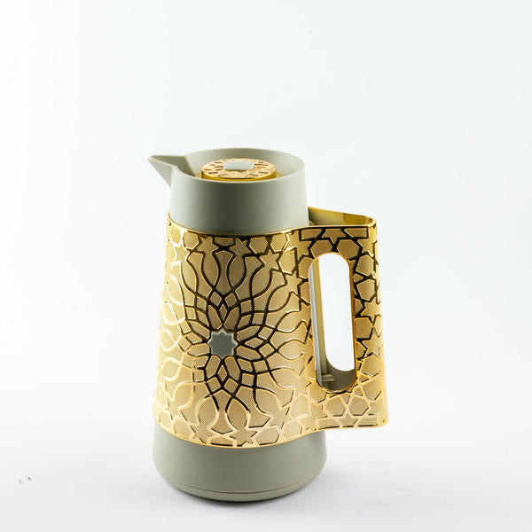 Luxury Vacuum Flask For Tea Or Coffee From Asalah - Olive + Gold