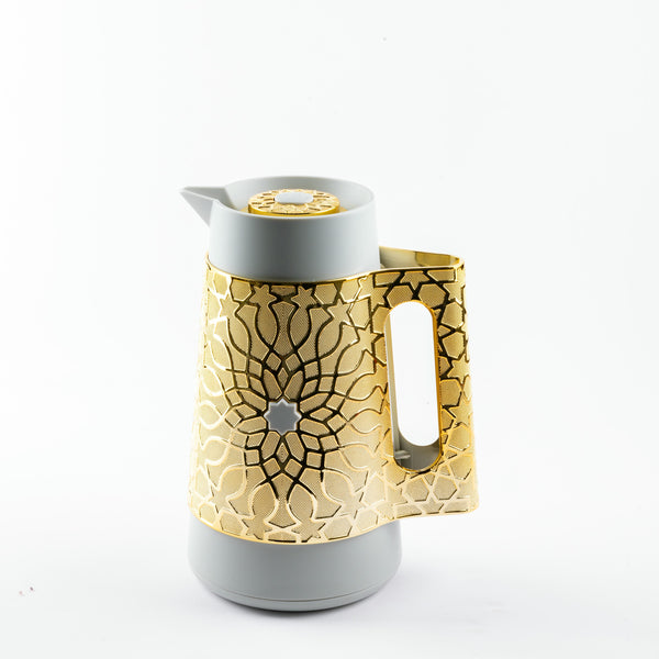 Luxury Vacuum Flask For Tea Or Coffee From Asalah - Grey + Gold