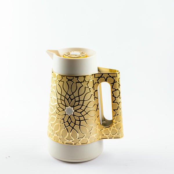 Luxury Vacuum Flask For Tea Or Coffee From Asalah - Beige + Gold