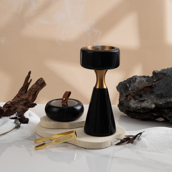 Luxury Oud Burner From Athar - Black + Gold