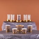 Tea And Arabic Coffee Set 19Pcs From Majlis - Brown