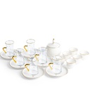 Tea And Arabic Coffee Set 19Pcs From Crown - Gold