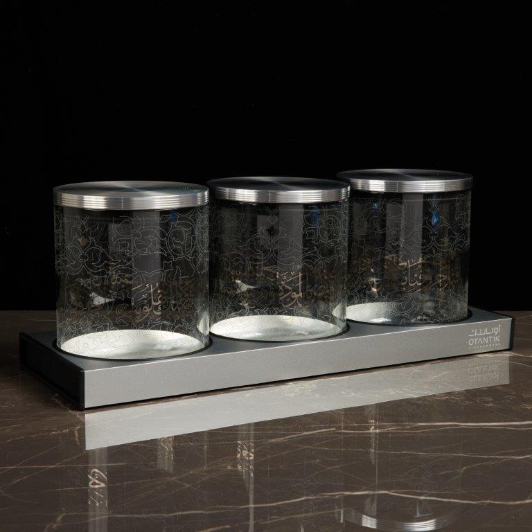 Luxury Canister Set 4Pcs From Joud - Silver
