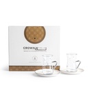 Tea Glass Sets From Crown - Silver