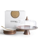 Cake  Serving Set 9Pcs From Crown - Brown