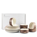 Dinner Set 18 Pcs From Nour - Brown