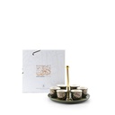 Arabic Coffee Set With Cup Holder From Diwan -  Green