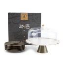 Cake  Serving Set 9Pcs From Joud - Grey