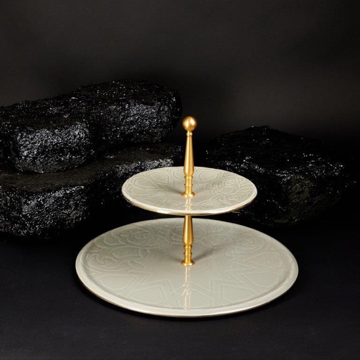 [AM1118] Porcelain Serving Stand From Majlis