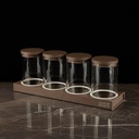 Luxury Canister Set 5Pcs From Majlis - Brown