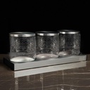 Luxury Canister Set 4Pcs From Zuwar - Silver
