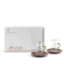 Tea Glass Set 12 pcs From Nour - Brown
