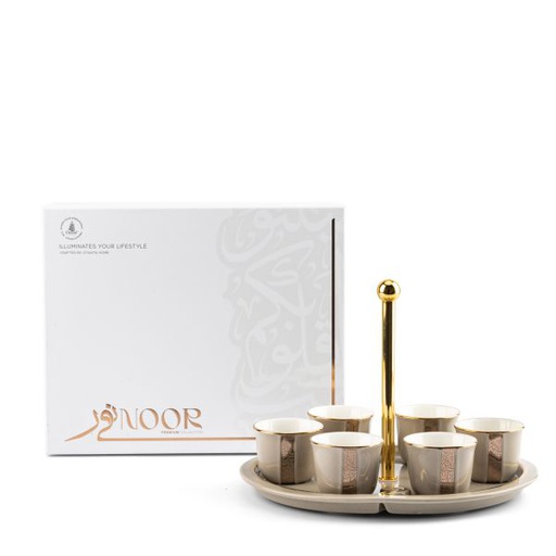 [ET2288] طقم قهوة عربية من نور - بيج